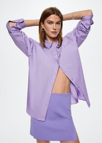 MANGO Blus 'Regu' i lila: framsida