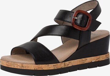 JANA Sandals in Black: front