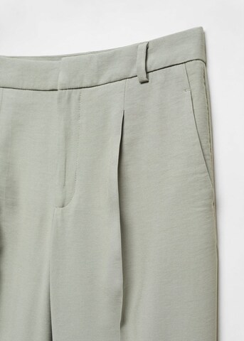 MANGO Voľný strih Plisované nohavice 'Cesar' - Zelená
