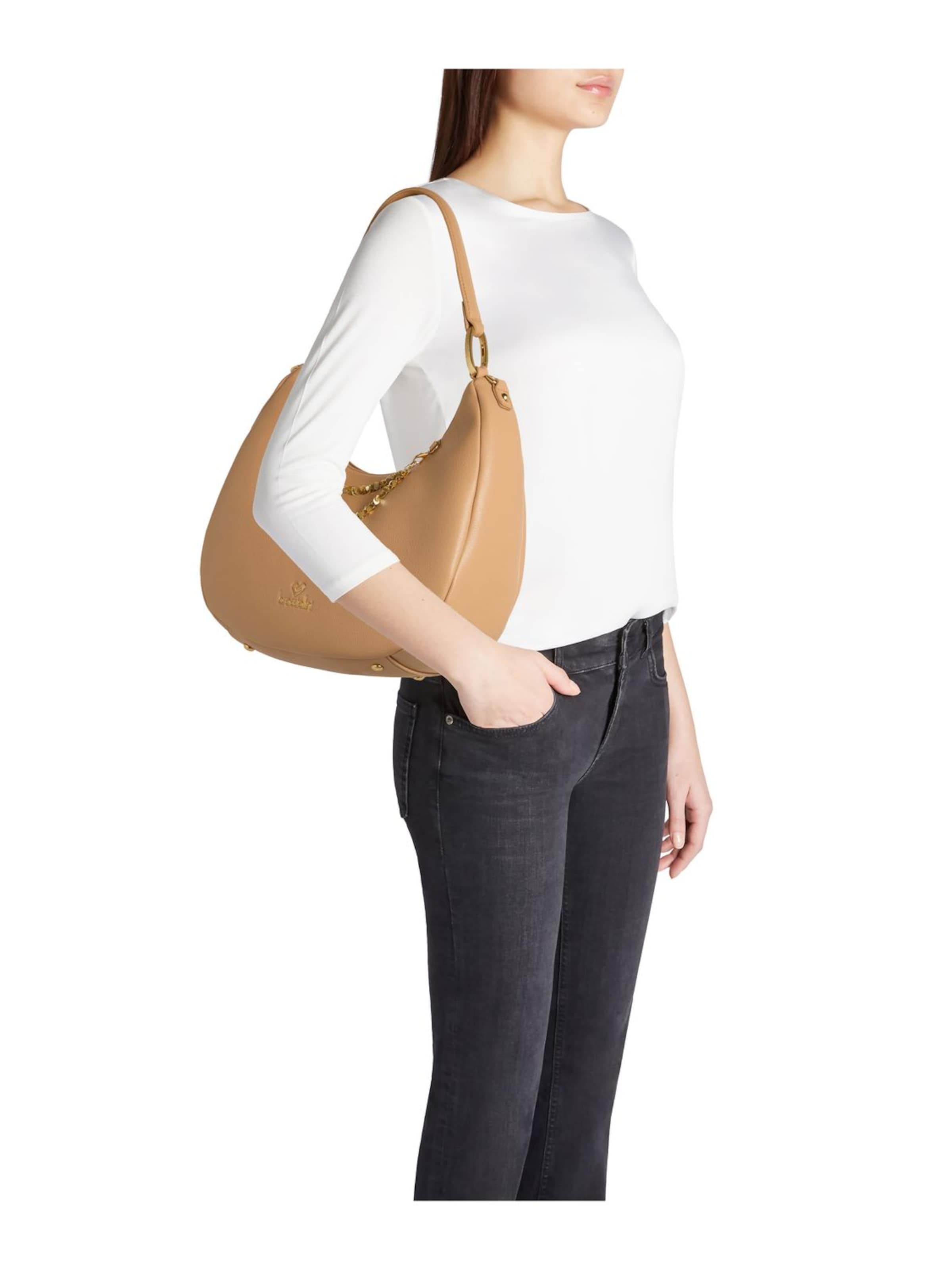 Borsa a spalla 'Amy' di Braccialini in beige: frontale
