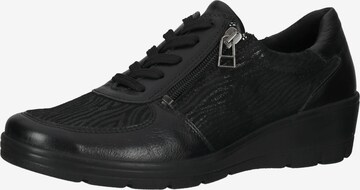 COSMOS COMFORT Lace-Up Shoes in Black: front