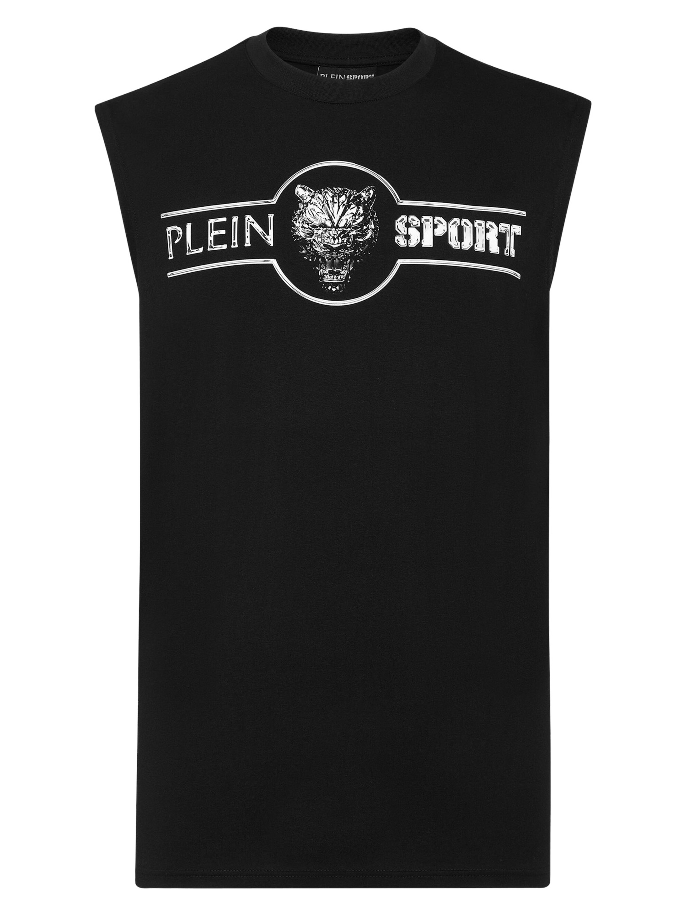 T-Shirt 'Scratch' Plein Sport en noir : devant