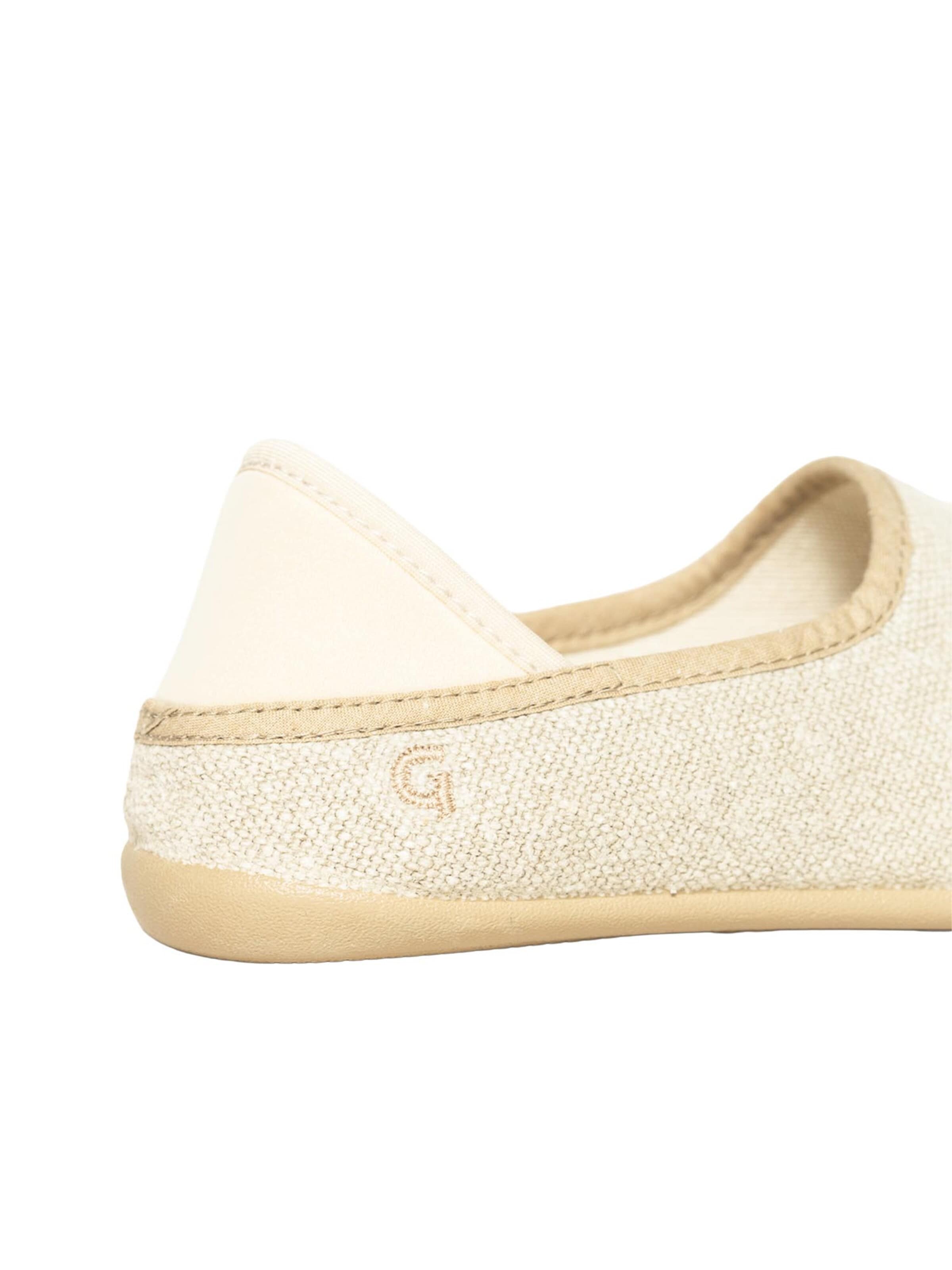 Gottstein Slippers 'Linen Slip-On' in Beige