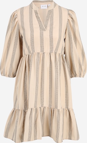 Vila Petite Dress in Beige: front