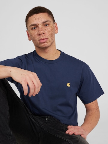 Tricou 'Chase' de la Carhartt WIP pe albastru