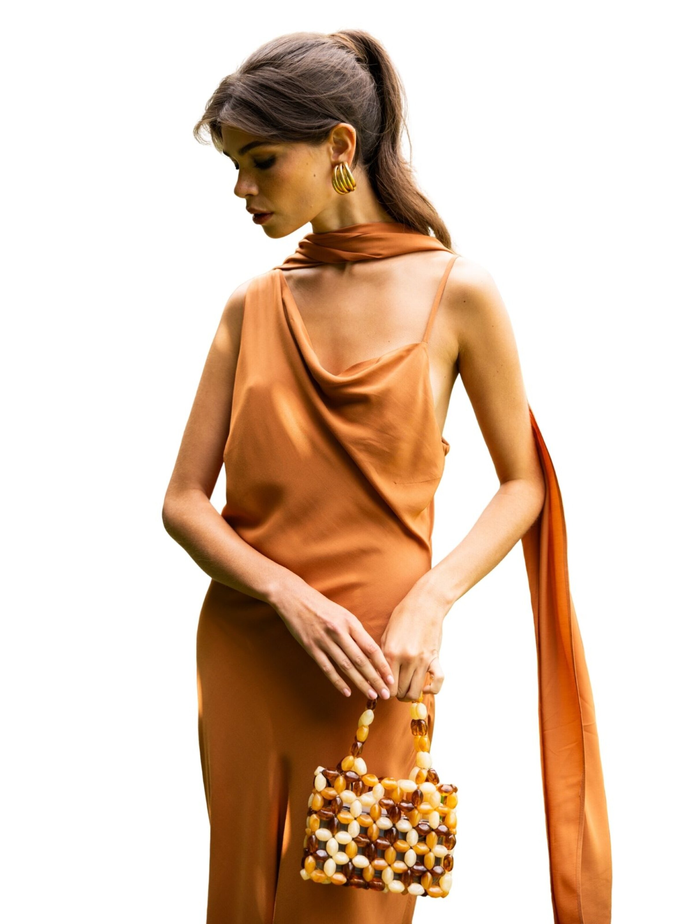 Abito da cocktail 'Tangalle Dress' di Nisia PartyWear in arancione