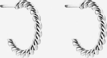 Cala Rose Ohrringe 'BRAIDED HOOPS' in Silber: Vorderseite