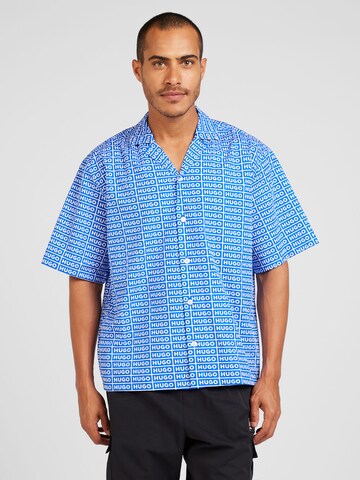 HUGO Regular fit Button Up Shirt 'Eligino' in Blue: front