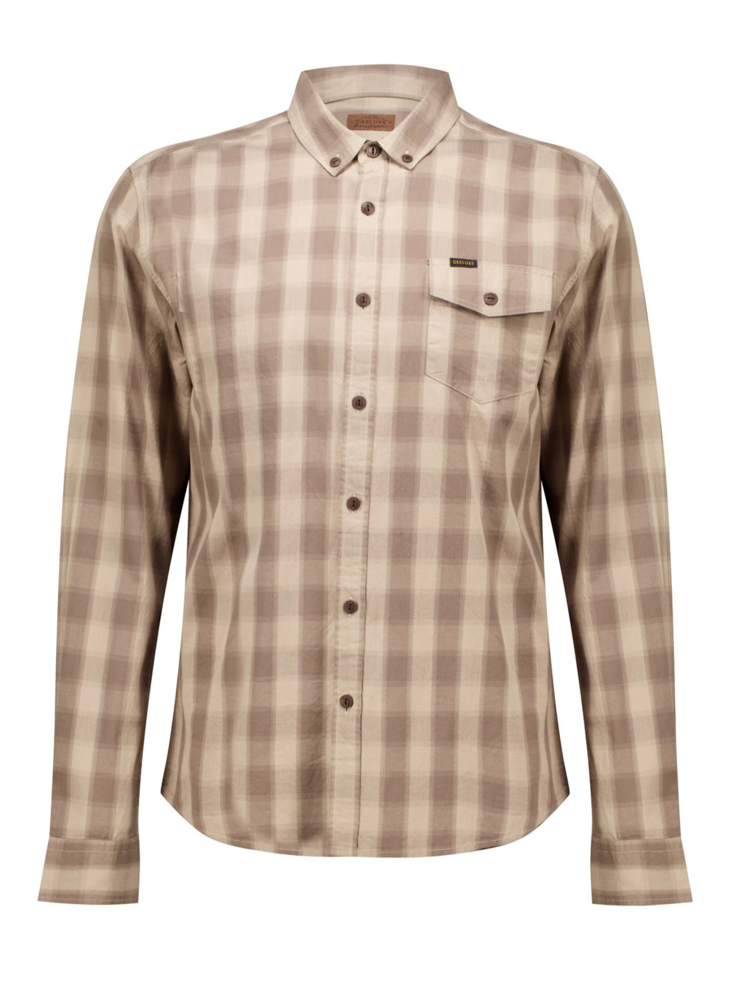 Deeluxe Regular fit Overhemd in Beige: voorkant