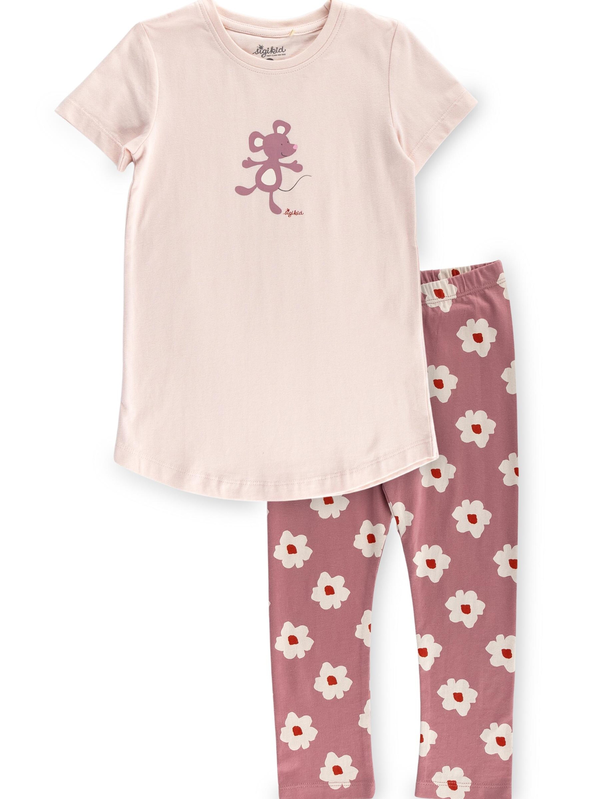SIGIKID Pajamas 'Pyjama, kurzarm Kinder Schlafanzug' in Pink: front
