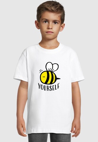Merchcode T-Shirt 'Bee Yourself' in Weiß: Vorderseite
