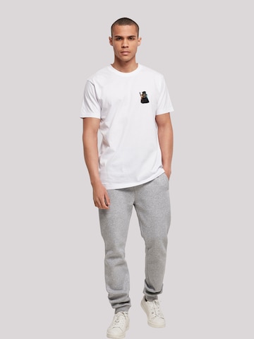 T-Shirt 'Wizard Cat' F4NT4STIC en blanc