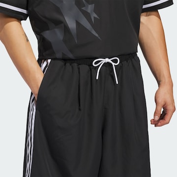 Wide Leg Pantalon 'Basketball Long' ADIDAS ORIGINALS en noir