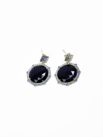 Orecchini 'Orecchini Notte Blue occhio di gatto con zirconi' di Addicted2 in blu: frontale