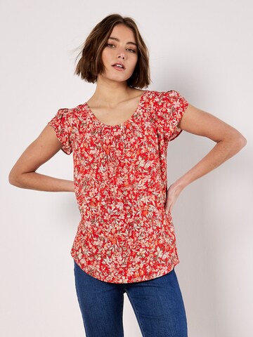 Chemisier Apricot en rouge