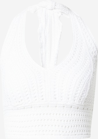 Tops en tricot HOLLISTER en blanc : devant