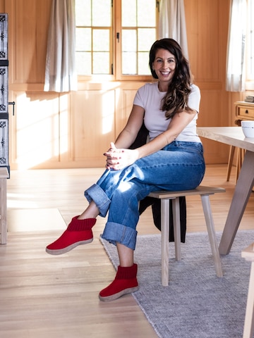 Gottstein Slippers 'Hüttenschuhe Dakota' in Red