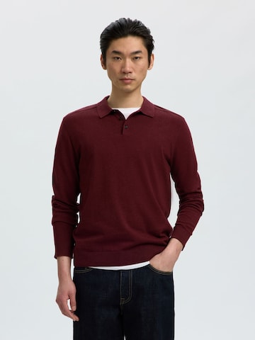 Pull-over 'Berg' SELECTED en rouge : devant
