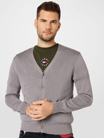 ABOUT YOU Knit Cardigan 'Danny' in Grey: front