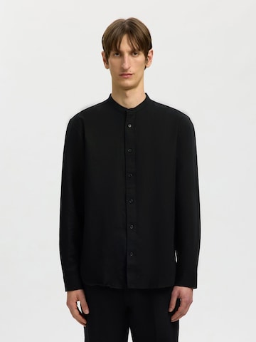 SELECTED Hemd 'SLHClay' in Schwarz: Vorderseite