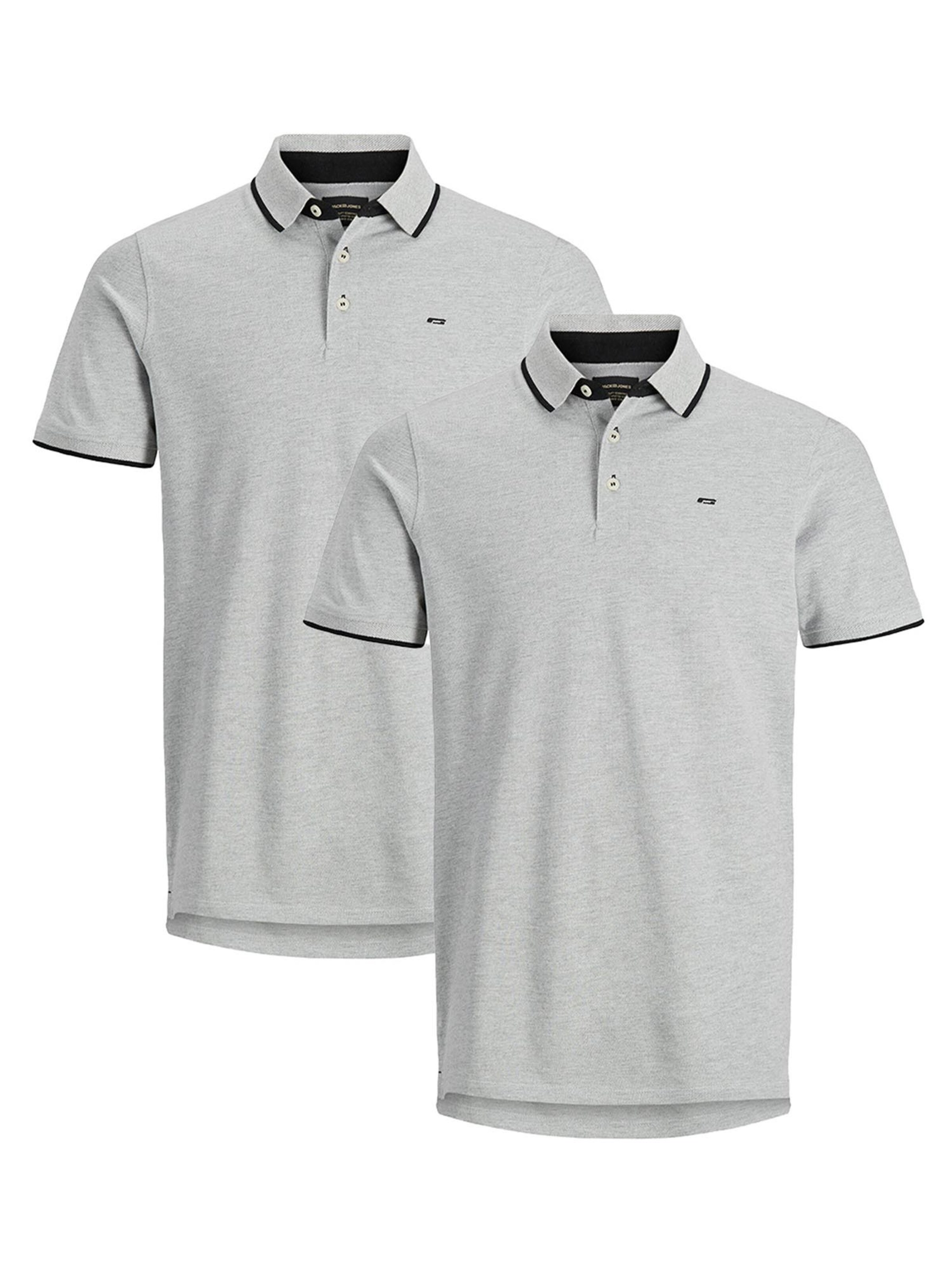 JACK & JONES Shirt 'Paulos - Slim Fit' in Grey: front