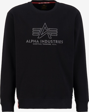 ALPHA INDUSTRIES Sweatshirt in Black: front