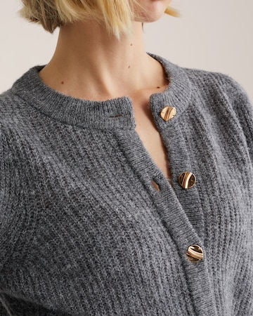 WE Fashion - Casaco de malha em cinzento