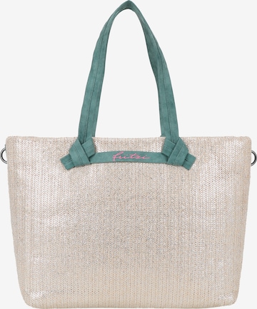 Fritzi aus Preußen Shopper 'Limited Painted Straw' in Zilver: voorkant