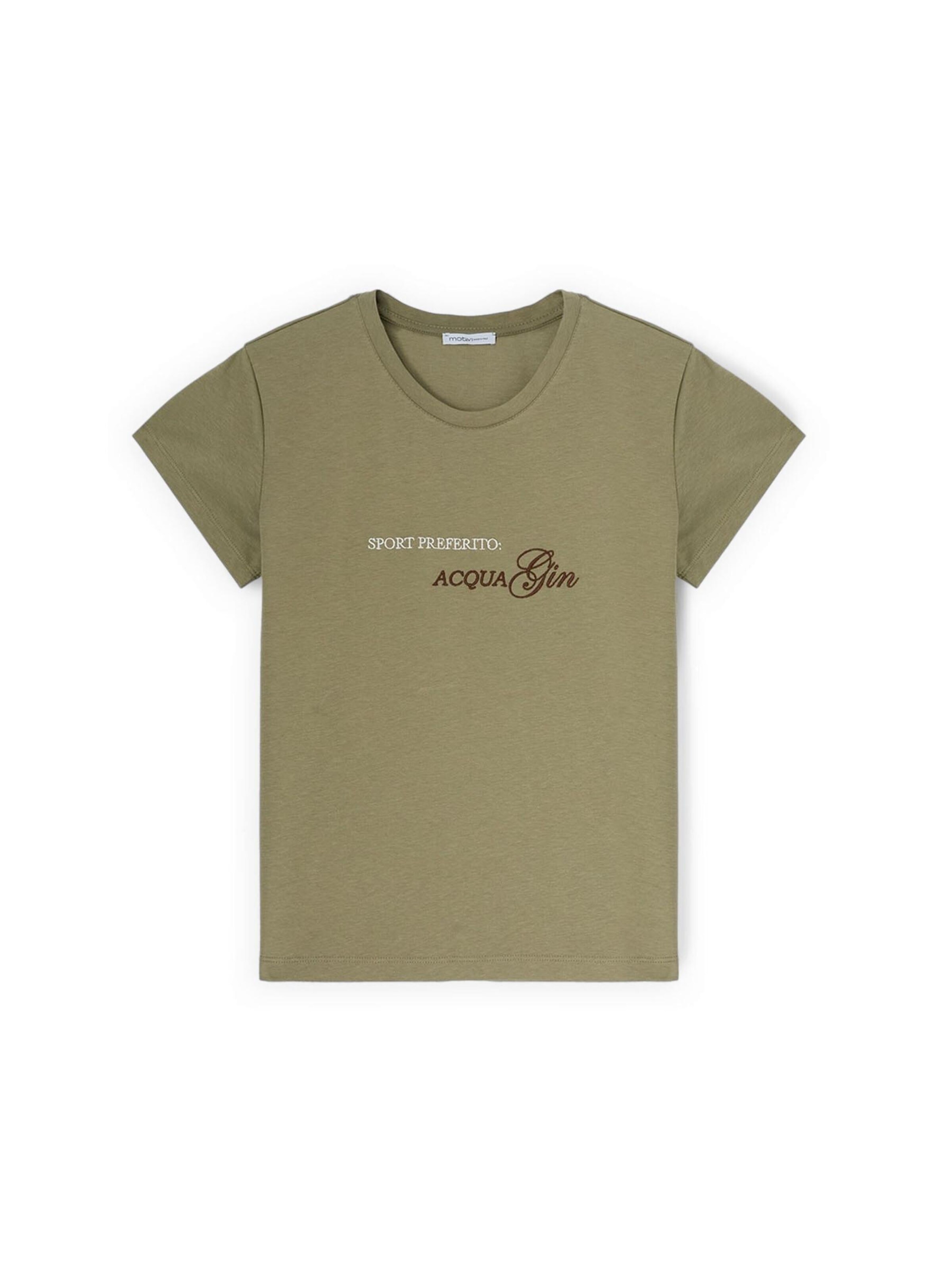 T-shirt MOTIVI en vert : devant