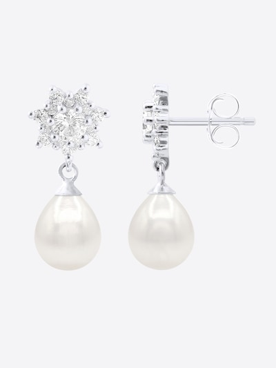 Ateliers Saint Germain Boucles d'oreilles 'Saint Aygulf' en blanc, Vue avec produit