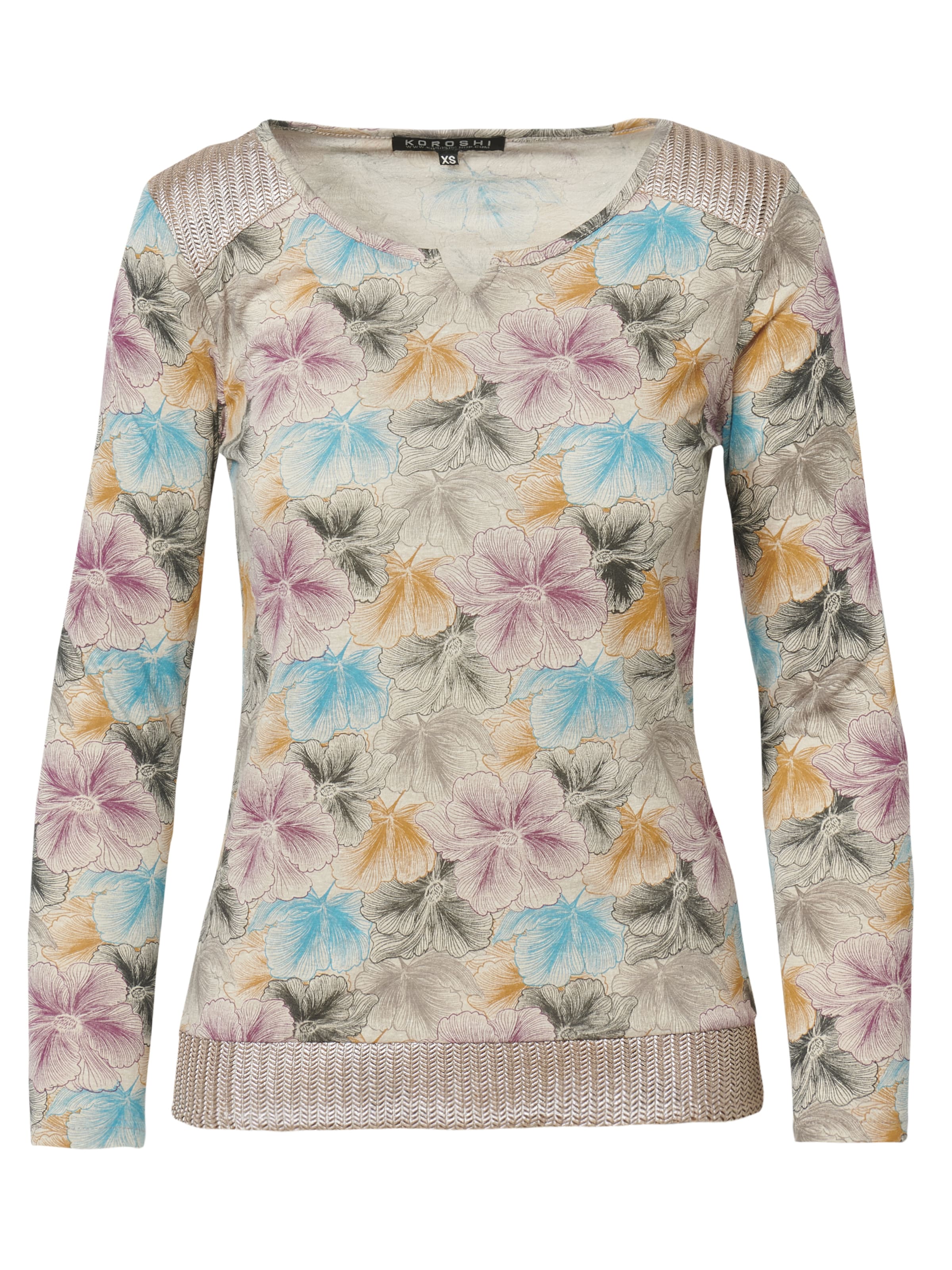 Maglietta di KOROSHI in beige: frontale