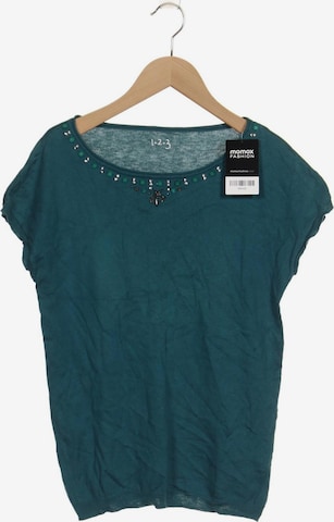 123 Paris Pullover XS in Grün: Vorderseite