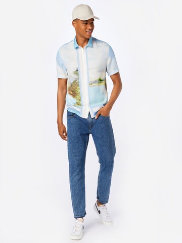 River Island Regular Fit Hemd in Blau