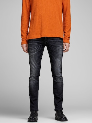 JACK & JONES Slimfit Jeans 'Glenn' in Zwart: voorkant