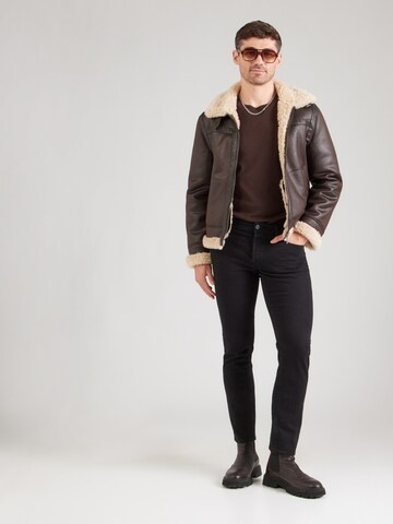 Coupe slim Jean 'JJIGlenn' JACK & JONES en noir