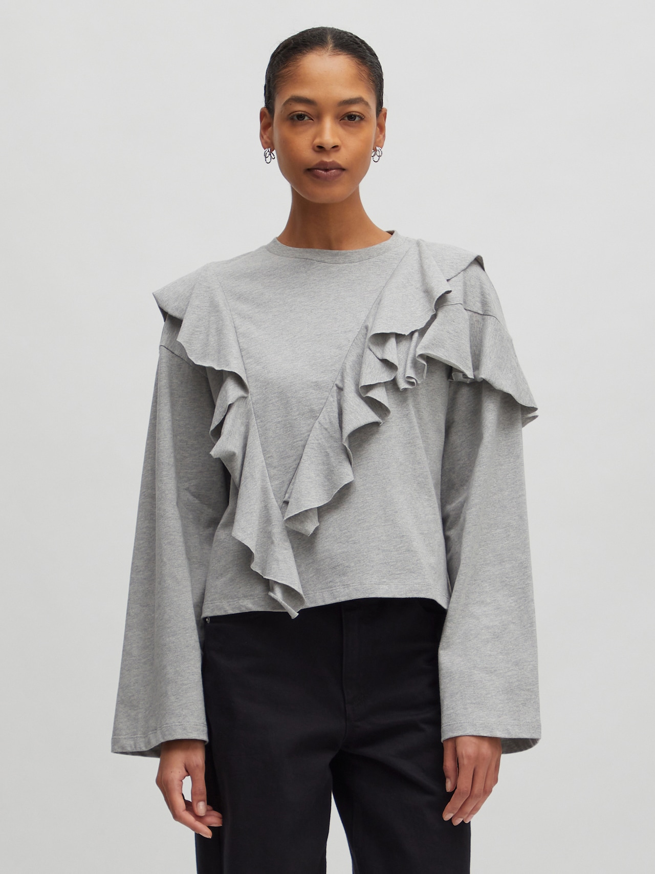 EDITED Producten Shirt 'Oda' Grijs