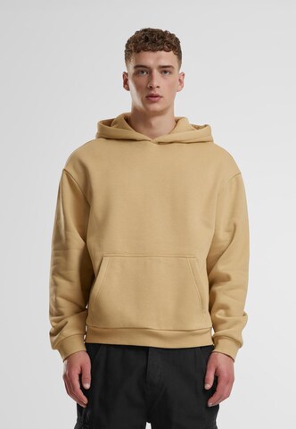 Sweat-shirt 'Fluffy' Urban Classics en beige : devant
