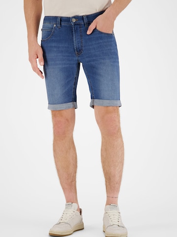Gardeur Slimfit Broek in Blauw: voorkant