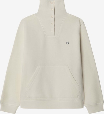 Hackett London Sweatshirt 'Deep In Thought' in Wit: voorkant
