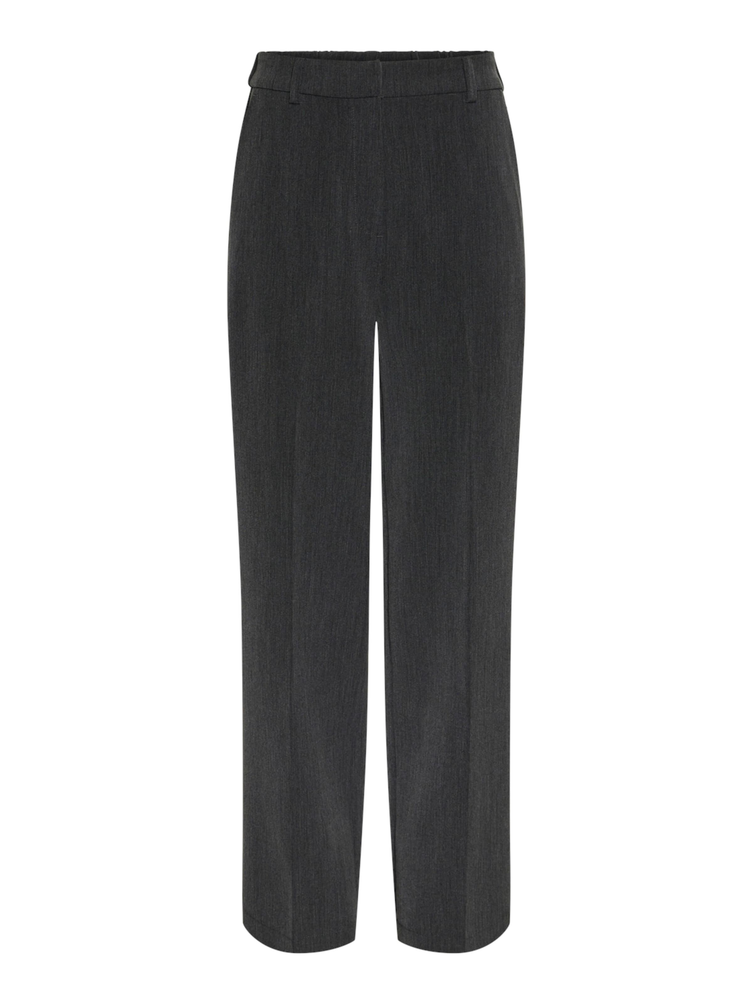 YAS Широкий Плиссированные брюки 'YASLIKKA' в Серый: спереди