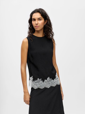 OBJECT Top 'OBJDALME' in Zwart: voorkant