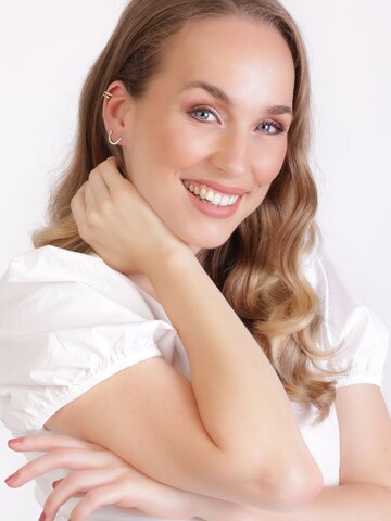 Boucles d'oreilles Lucardi en or : devant