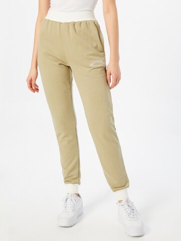 Public Desire Tapered Pants in Beige: front