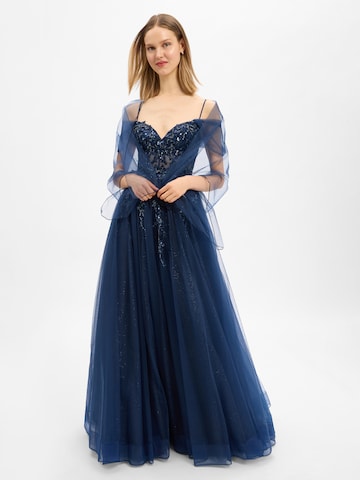 Unique Evening dress in Blue: front