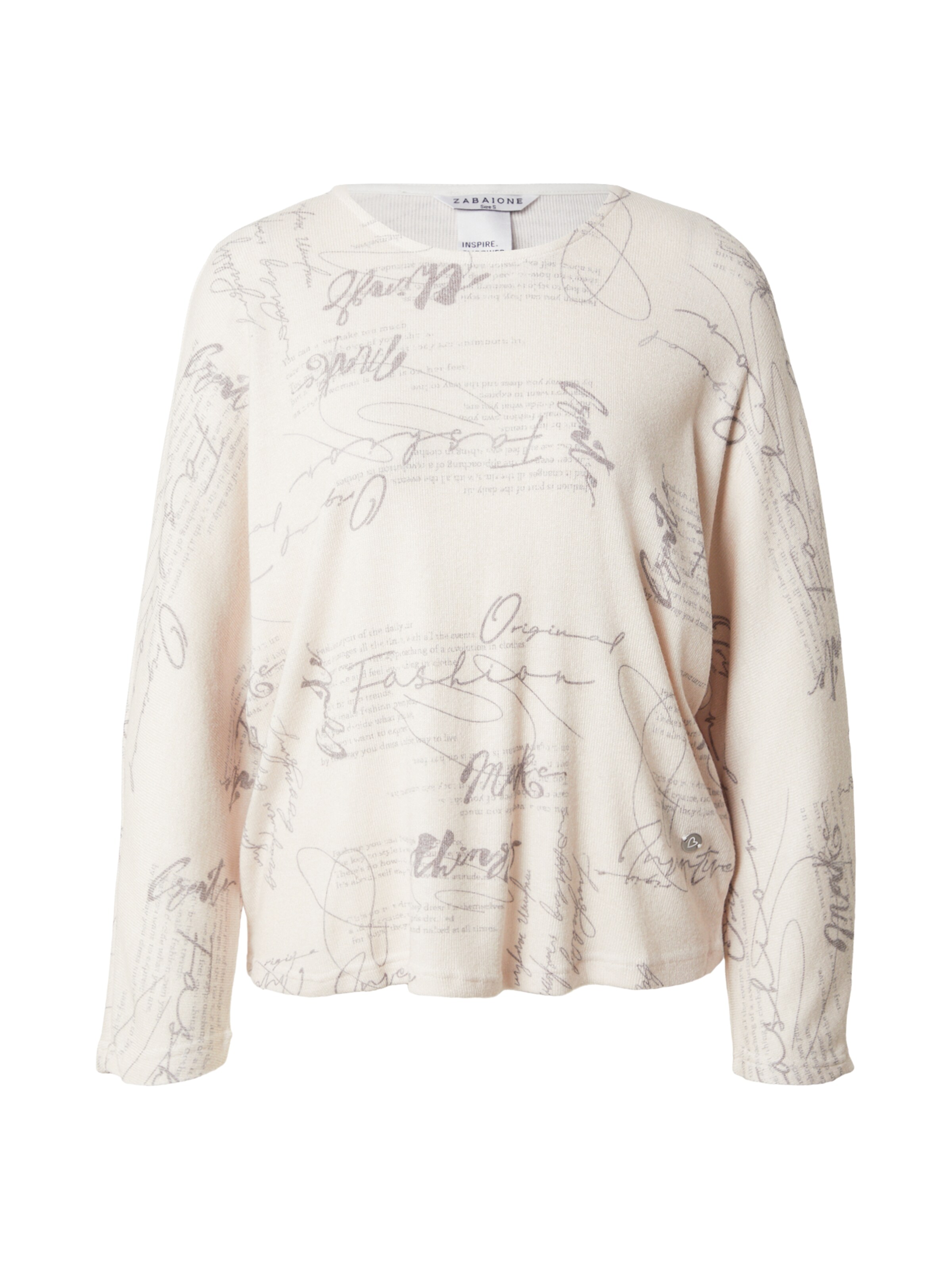 ZABAIONE Pullover 'Mi44na' in S in creme / dunkelgrau, Produktansicht