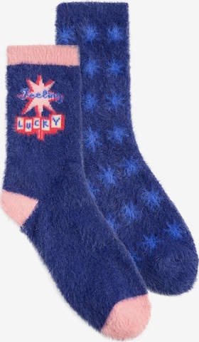 love & roses Socken in Blau: Vorderseite