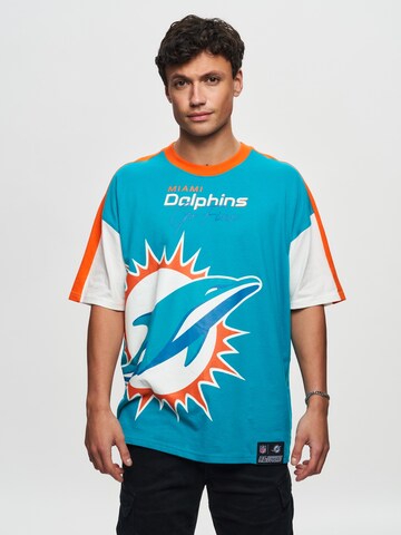 Recovered T-Shirt 'NFL Dolphins Miami' in Blau: Vorderseite