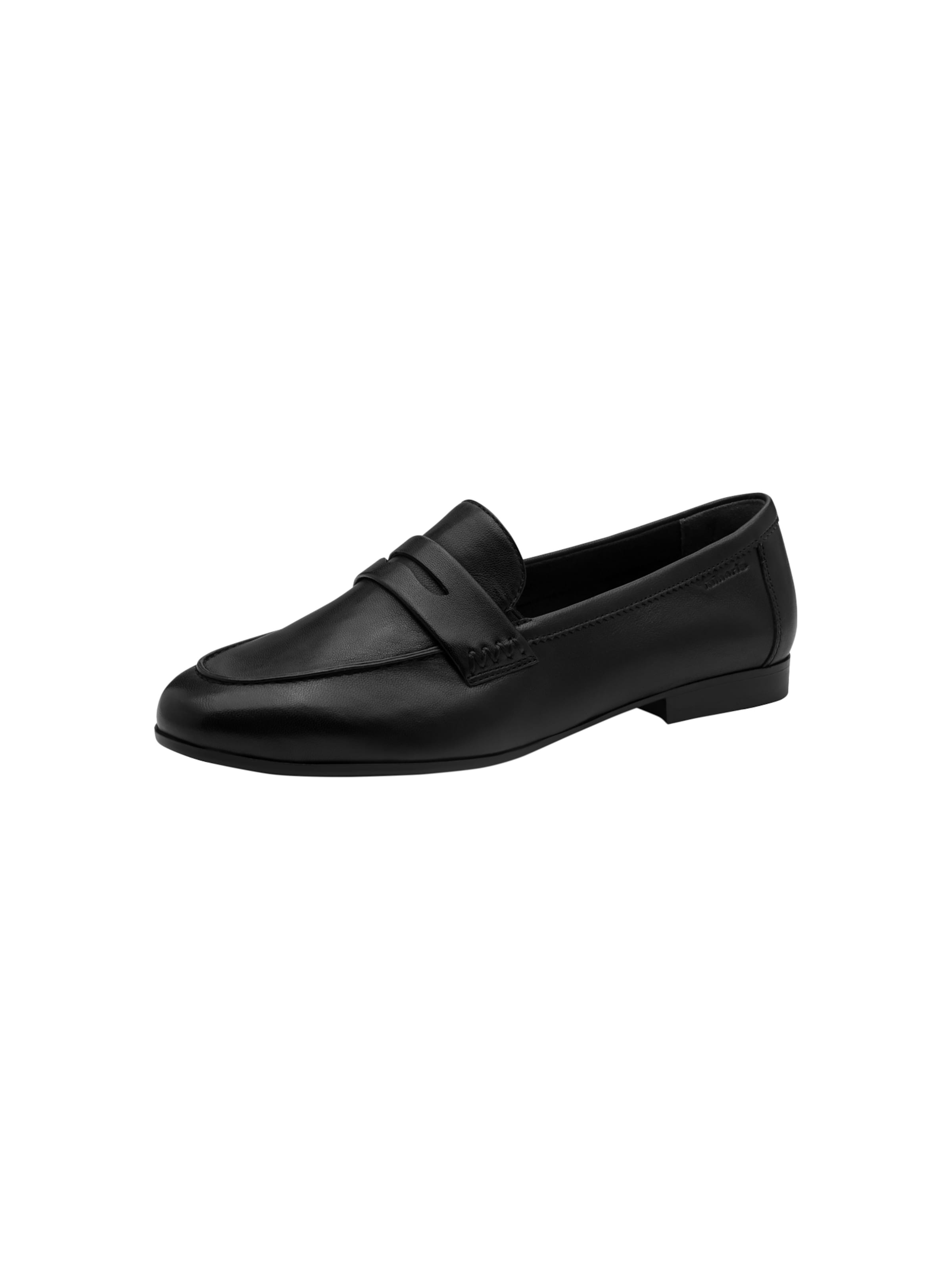 Tamaris Ballerina 'Ballerina aus Leder' in Zwart: voorkant