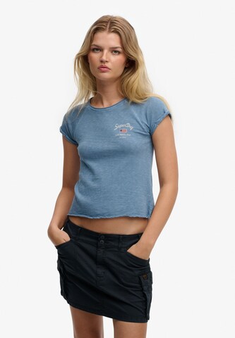 Superdry & Co Shirt 'Athletic Essentials' in Blauw: voorkant