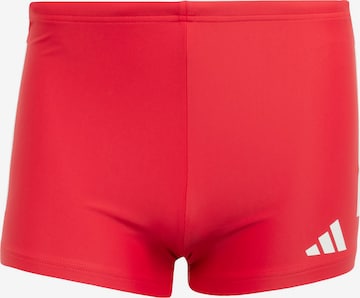 ADIDAS PERFORMANCE Athletic Swim Trunks in Red: front
